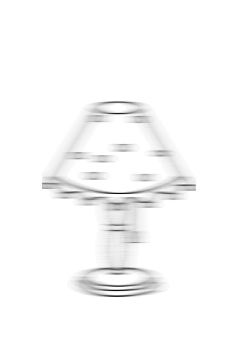 Visuel de l'exposition "Le Somnambule", représentant un dessin flou de lampe de chevet.
